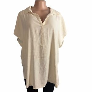 Torrid Georgette Dolman Popover Top Cream